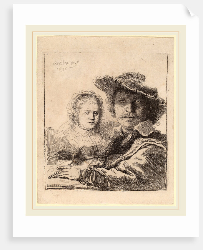 Self-Portrait with Saskia, 1636 by Rembrandt van Rijn