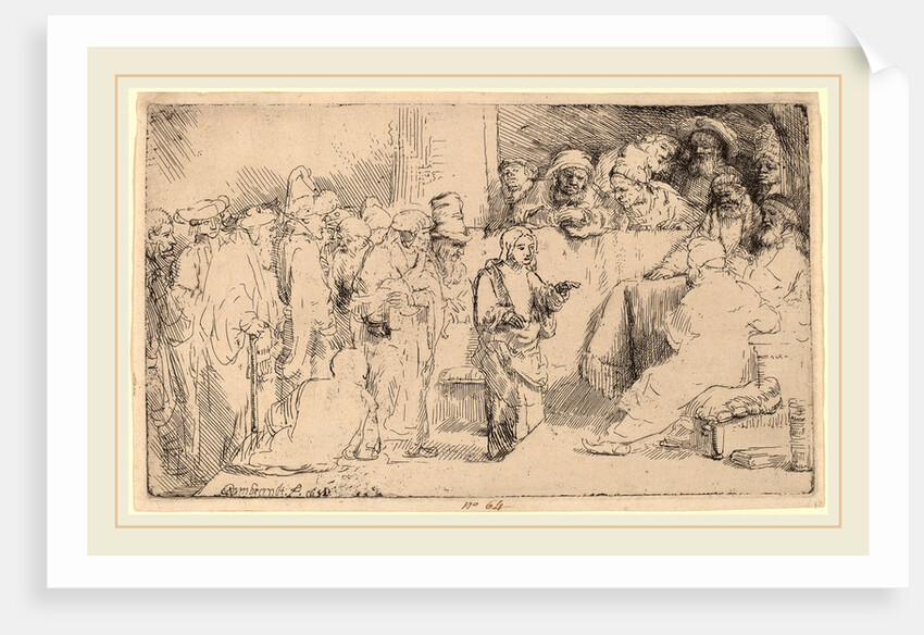 Christ Disputing with the Doctors: a Sketch, 1652 by Rembrandt van Rijn