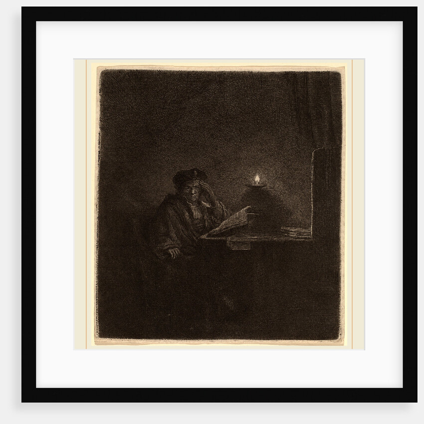 Student at a Table by Candlelight, c. 1642 by Rembrandt van Rijn