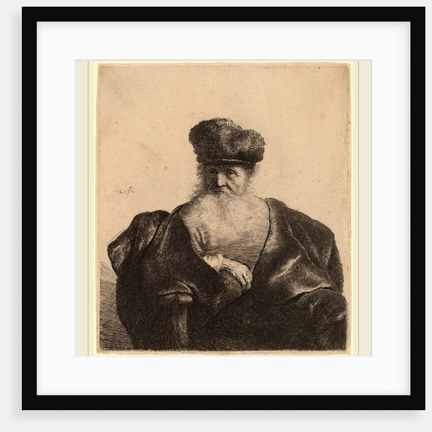 Old Man with Beard, Fur Cap, and Velvet Cloak, c. 1632 by Rembrandt van Rijn