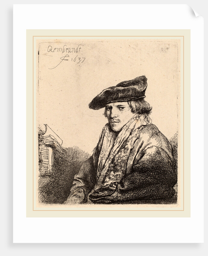 Young Man in a Velvet Cap, 1637 by Rembrandt van Rijn