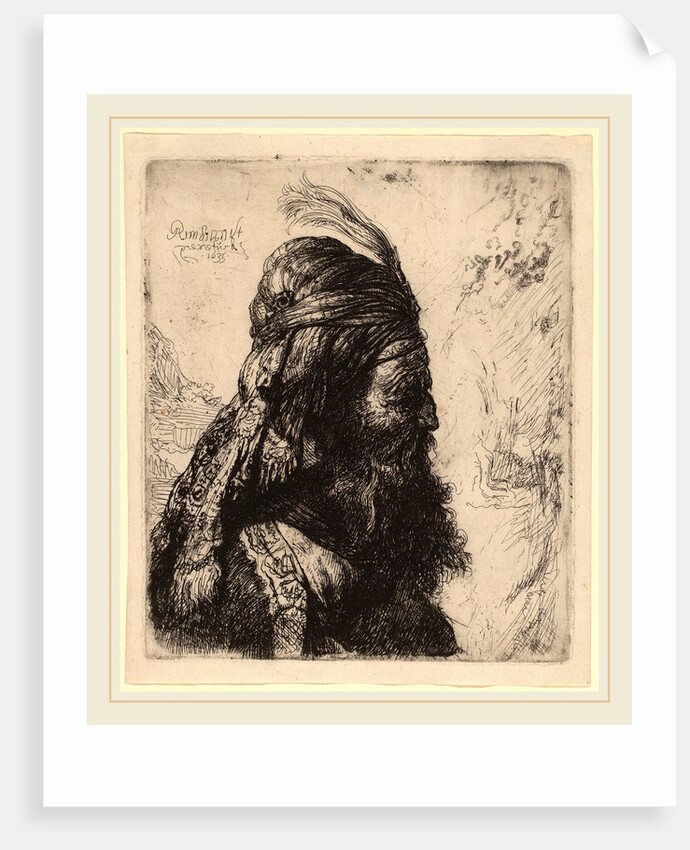 The Third Oriental Head, 1635 by Rembrandt van Rijn and Studio of Rembrandt van Rijn