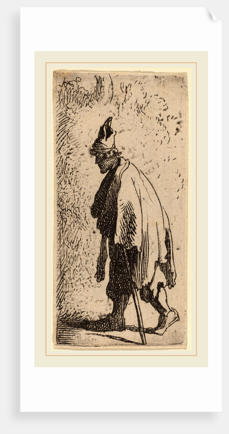 Beggar with a Stick, Walking to the Left, 1631 by Studio of Rembrandt van Rijn