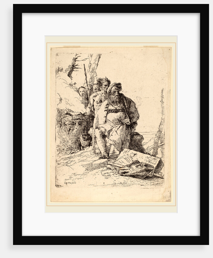 Seated Magician with Other Figures beside an Altar by Giovanni Battista Tiepolo