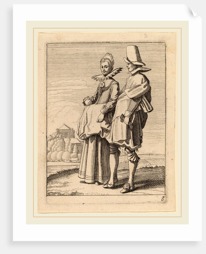 Two Figures in Costume by Jan van de Velde II
