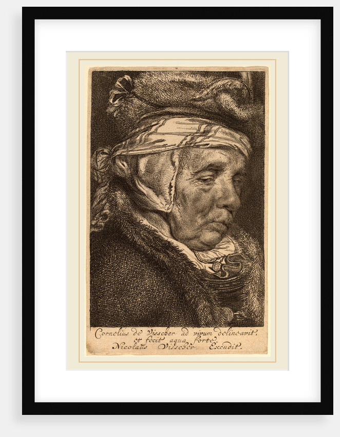 Head of an Old Woman by Cornelis Visscher
