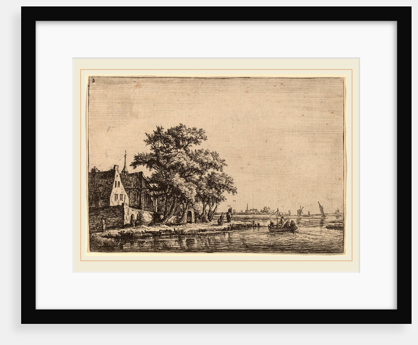 Churchyard at the Waterside by Anthonie Waterloo