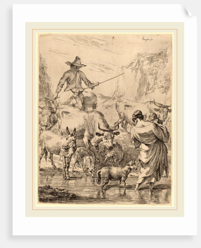 Herd Crossing the Brook by Nicolaes Pietersz Berchem