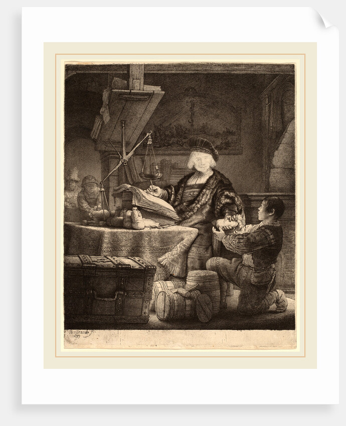 Jan Uytenbogaert, The Goldweigher by Rembrandt van Rijn