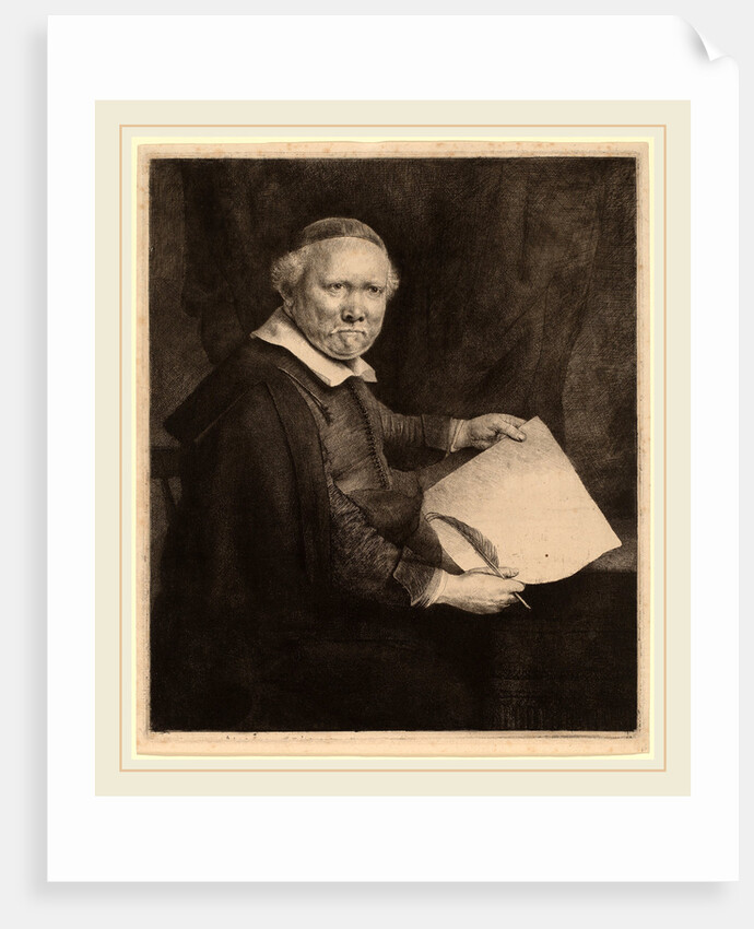 Lieven Willemsz van Coppenol: the Larger Plate, 1658 by Rembrandt van Rijn