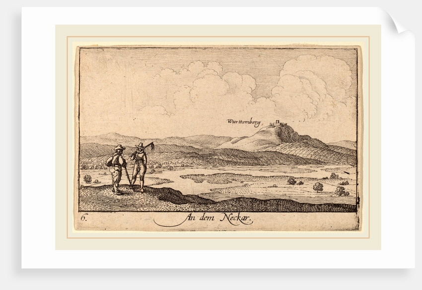 On the Neckar, 1635 by Wenceslaus Hollar