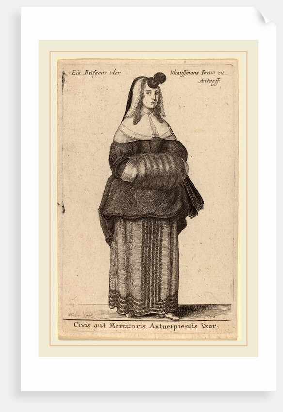 Ciuis aut Mercatoris Antuerpiensis Vxor, 1650 by Wenceslaus Hollar