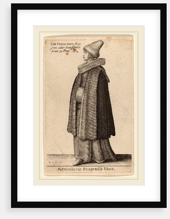 Mercatoris Pragensis Vxor, 1642 by Wenceslaus Hollar