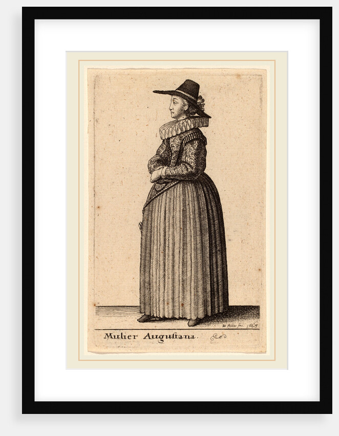 Mulier Augustana, 1643 by Wenceslaus Hollar