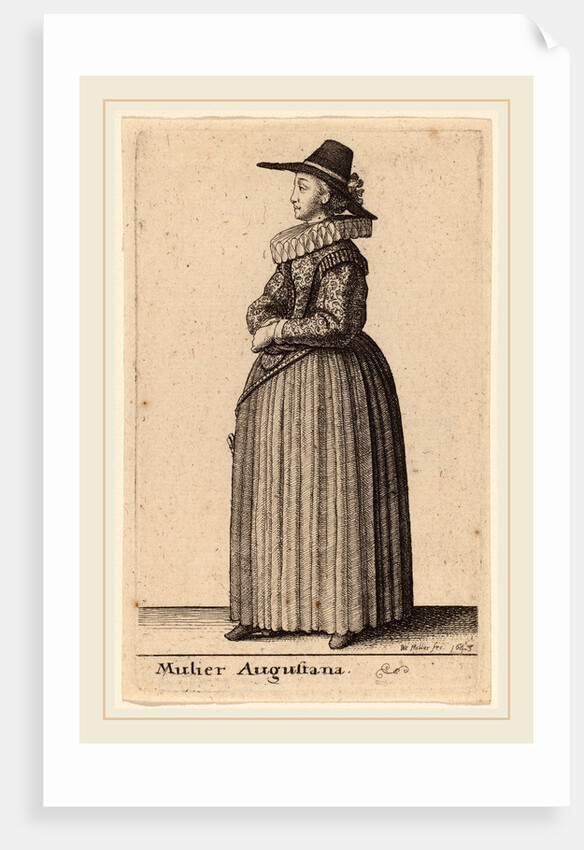 Mulier Augustana, 1643 by Wenceslaus Hollar