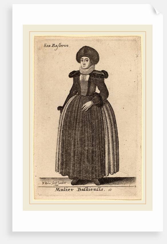 Mulier Basiliensis, 1644 by Wenceslaus Hollar