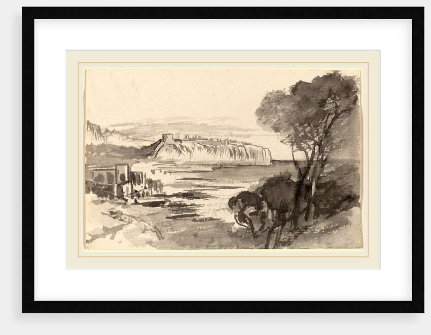 View across a Bay by Edward Lear