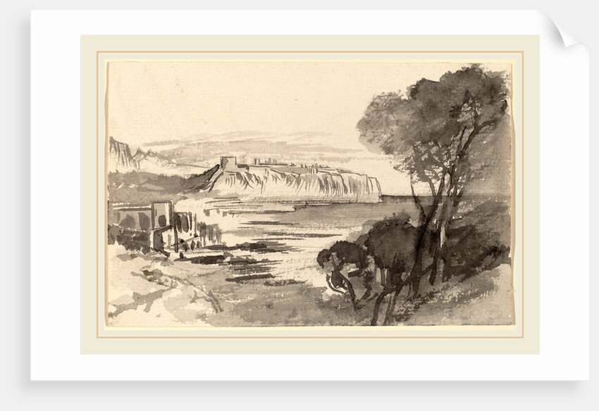 View across a Bay by Edward Lear
