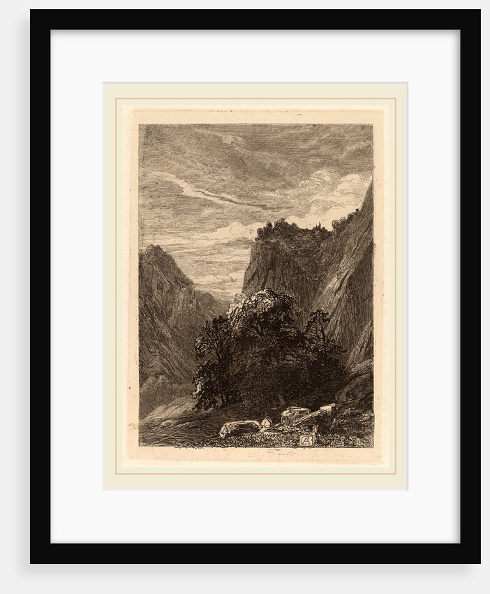 Trees at the Foot of a Cliff by Alexandre Calame