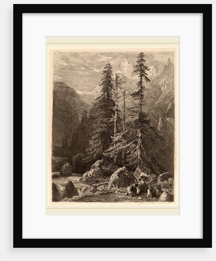 Essais de gravure à l'eau forte par Alexandre Calame, I, pl. 21 by Alexandre Calame