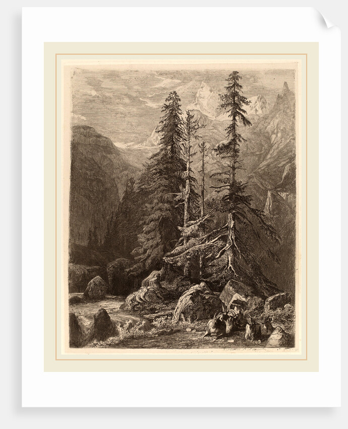 Essais de gravure à l'eau forte par Alexandre Calame, I, pl. 21 by Alexandre Calame