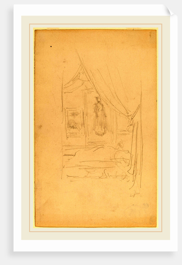 Sketch of Mrs. Godwin's Portrait when hung at the Society of British Artists by James McNeill Whistler