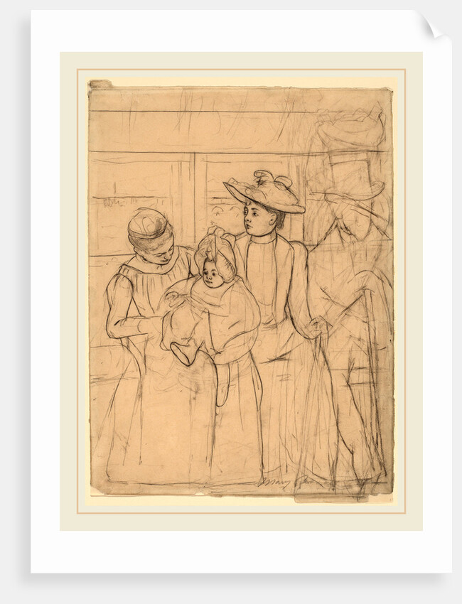 In the Omnibus recto by Mary Cassatt