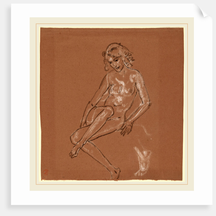 Seated Nude and a Foot by Arthur B. Davies