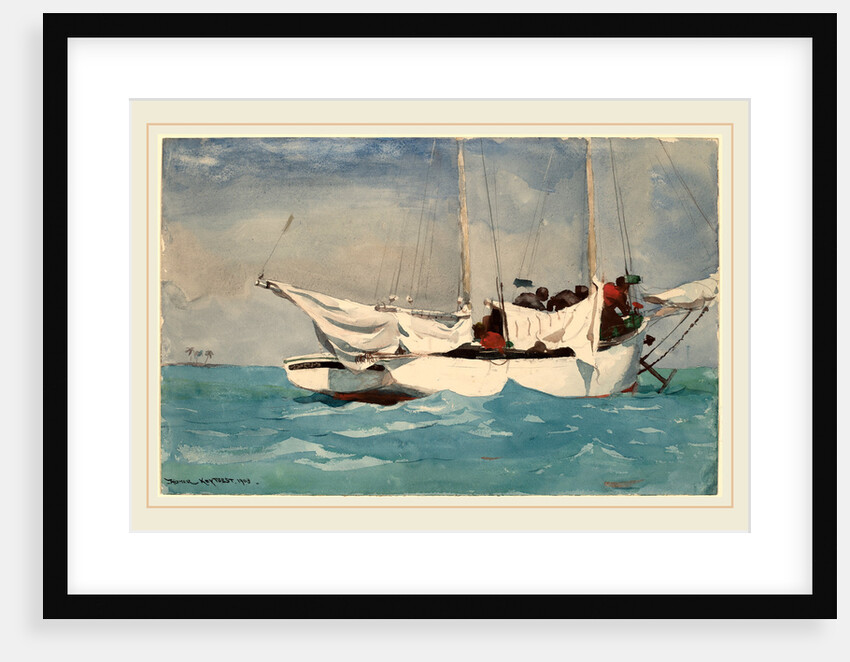 Key West, Hauling Anchor by Winslow Homer