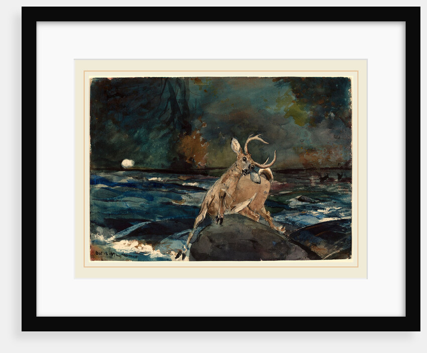 A Good Shot, Adirondacks by Winslow Homer