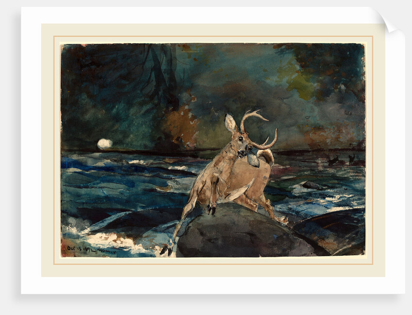 A Good Shot, Adirondacks by Winslow Homer