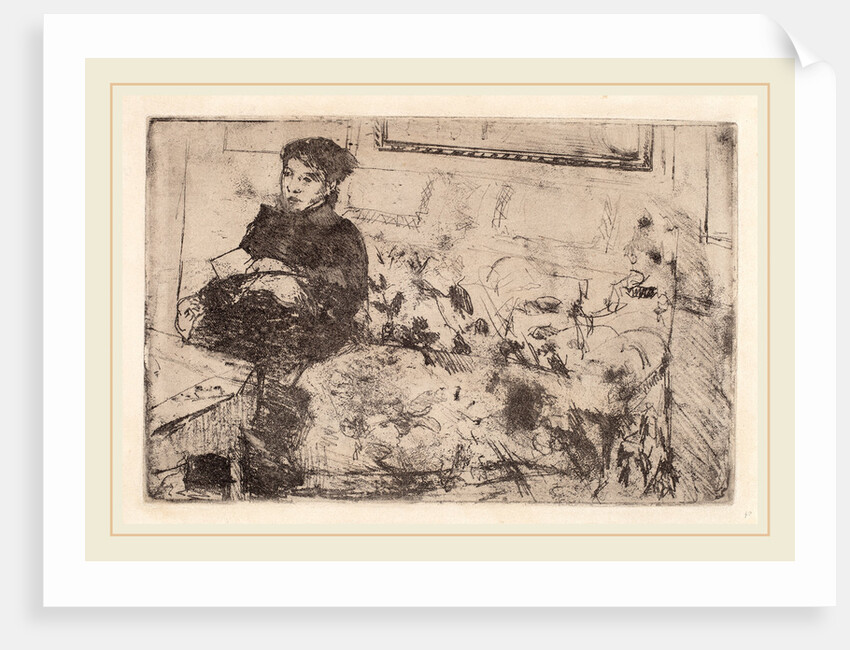 Interior: On the Sofa by Mary Cassatt