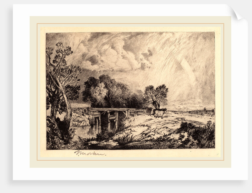 A Rustic Bridge by Thomas Moran