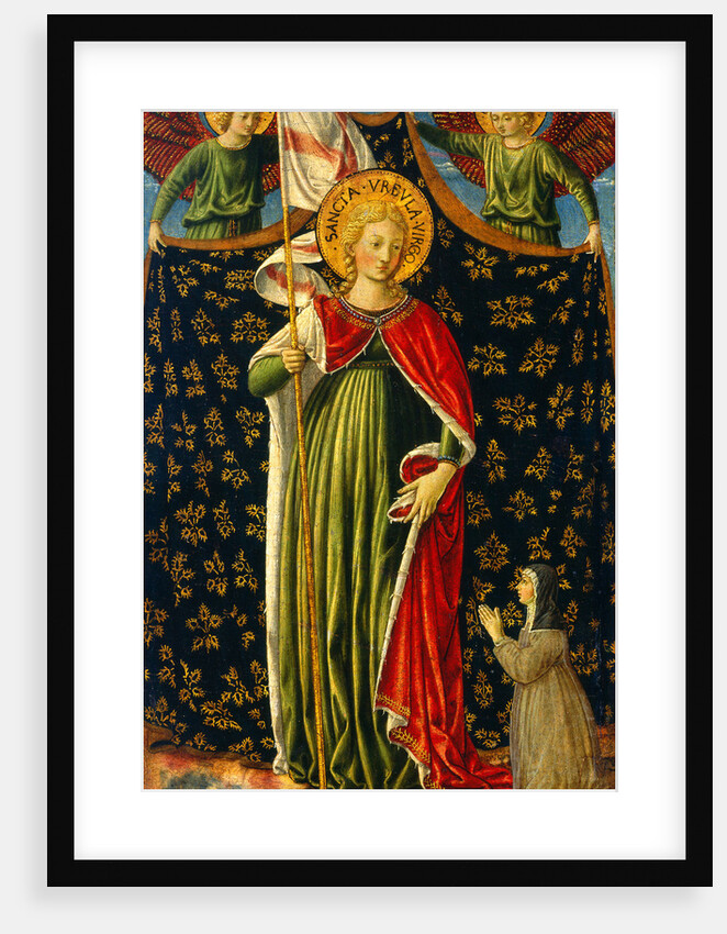 Saint Ursula with Two Angels and Donor by Benozzo Gozzoli