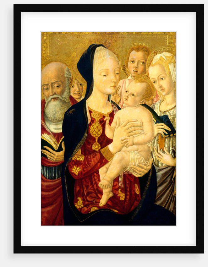 Madonna and Child with Saint Jerome, Saint Catherine of Alexandria, and Angels by Matteo di Giovanni