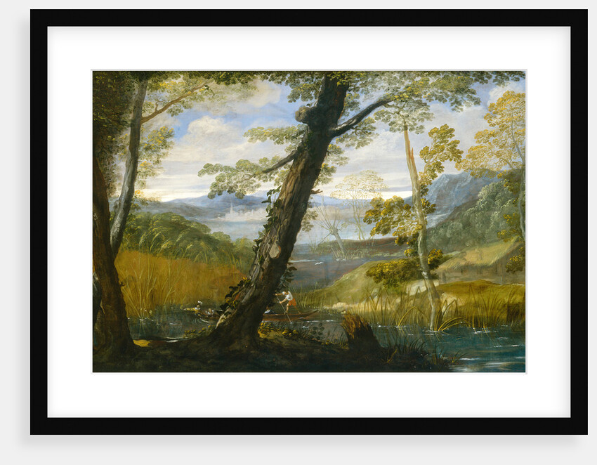 River Landscape by Annibale Carracci
