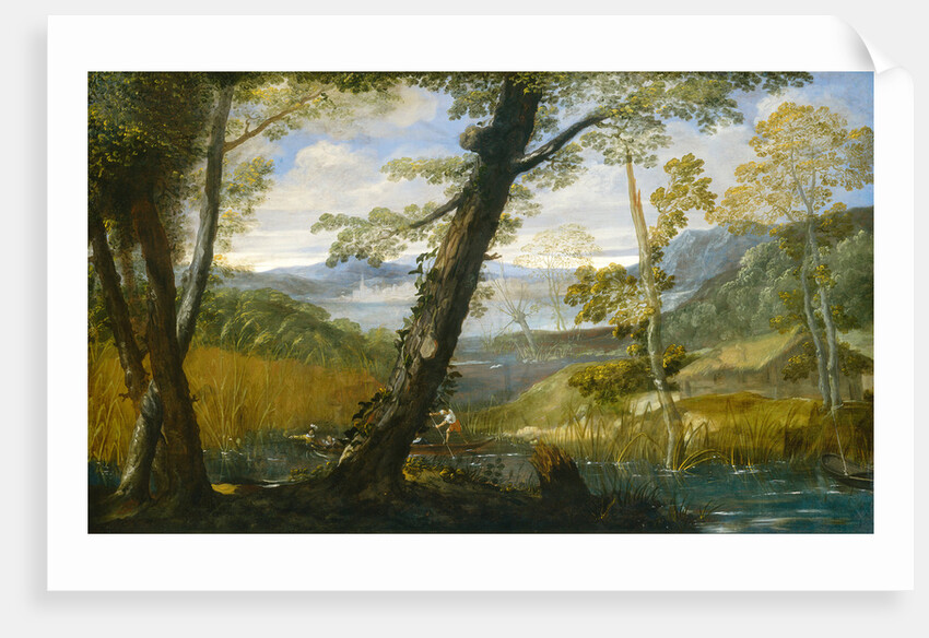 River Landscape by Annibale Carracci