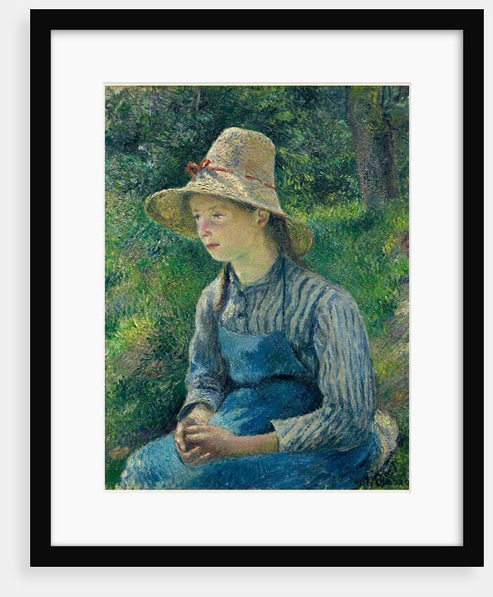 Peasant Girl with a Straw Hat, 1881 by Camille Pissarro