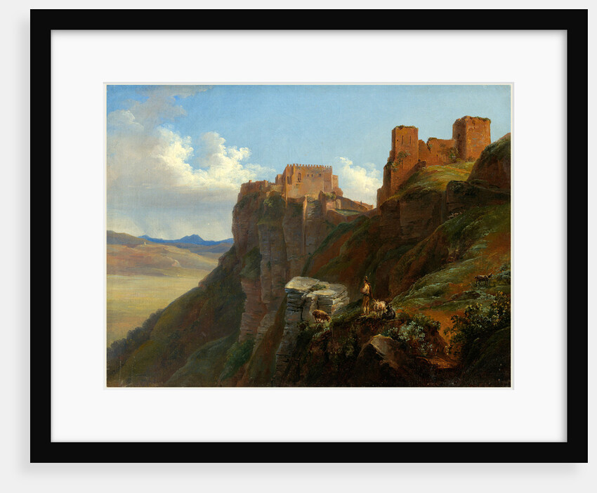 View of the Castello di San Giuliano, near Trapani, Sicily by Louise-Joséphine Sarazin de Belmont