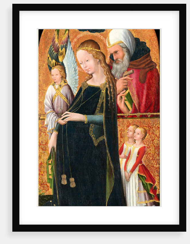 The Expectant Madonna with Saint Joseph, tempera on European walnut by Anonymous