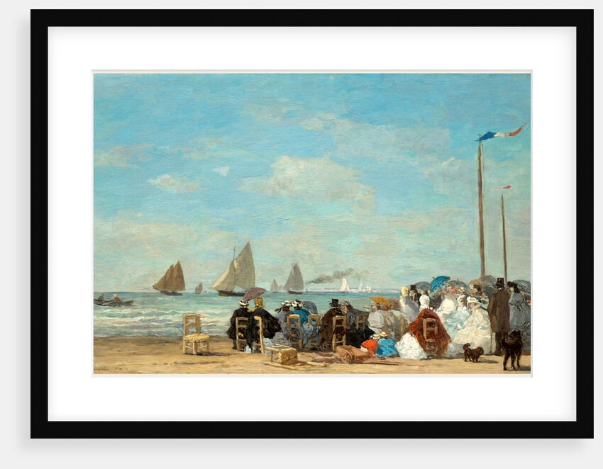 Beach Scene at Trouville, 1863 by Eugène Boudin