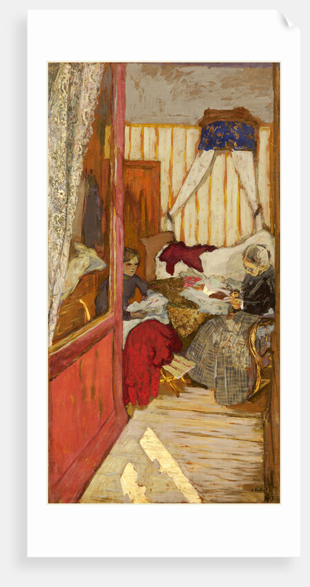 Women Sewing, c. 1912, glue on paper on canvas by Edouard Vuillard