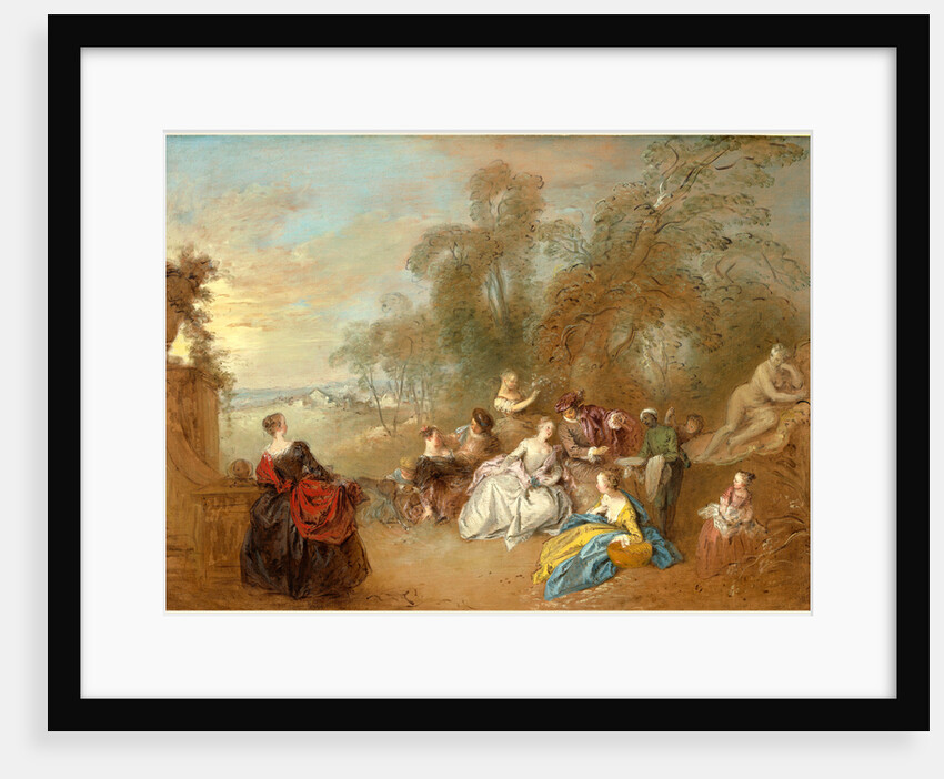 On the Terrace by Jean-Baptiste Joseph Pater