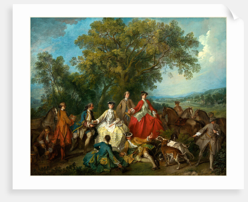 Picnic after the Hunt, probably c. 1735-1740 by Nicolas Lancret