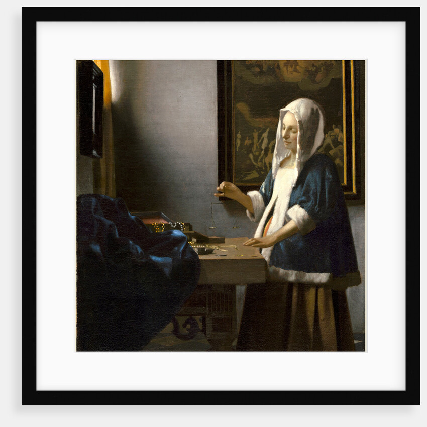 Dutch, Woman Holding a Balance, c. 1664 by Johannes Vermeer