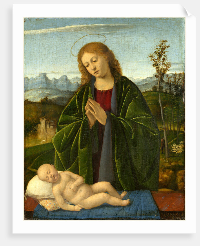 Italian, Madonna Adoring the Child, c. 1520 by Marco Basaiti