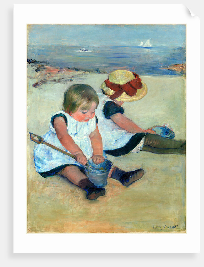 American, Children Playing on the Beach, 1884 by Mary Cassatt