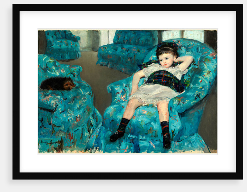American, Little Girl in a Blue Armchair, 1878 by Mary Cassatt