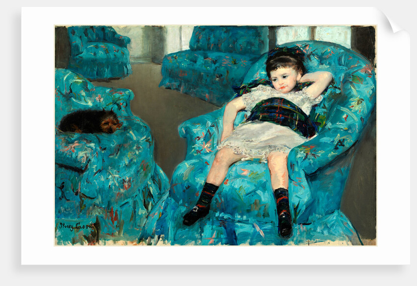 American, Little Girl in a Blue Armchair, 1878 by Mary Cassatt