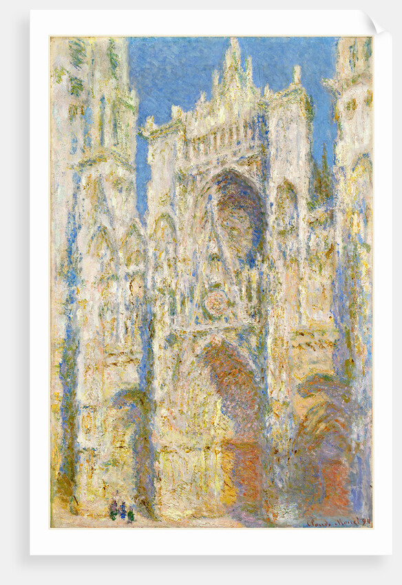 Rouen Cathedral, West Façade, Sunlight, 1894 by Claude Monet